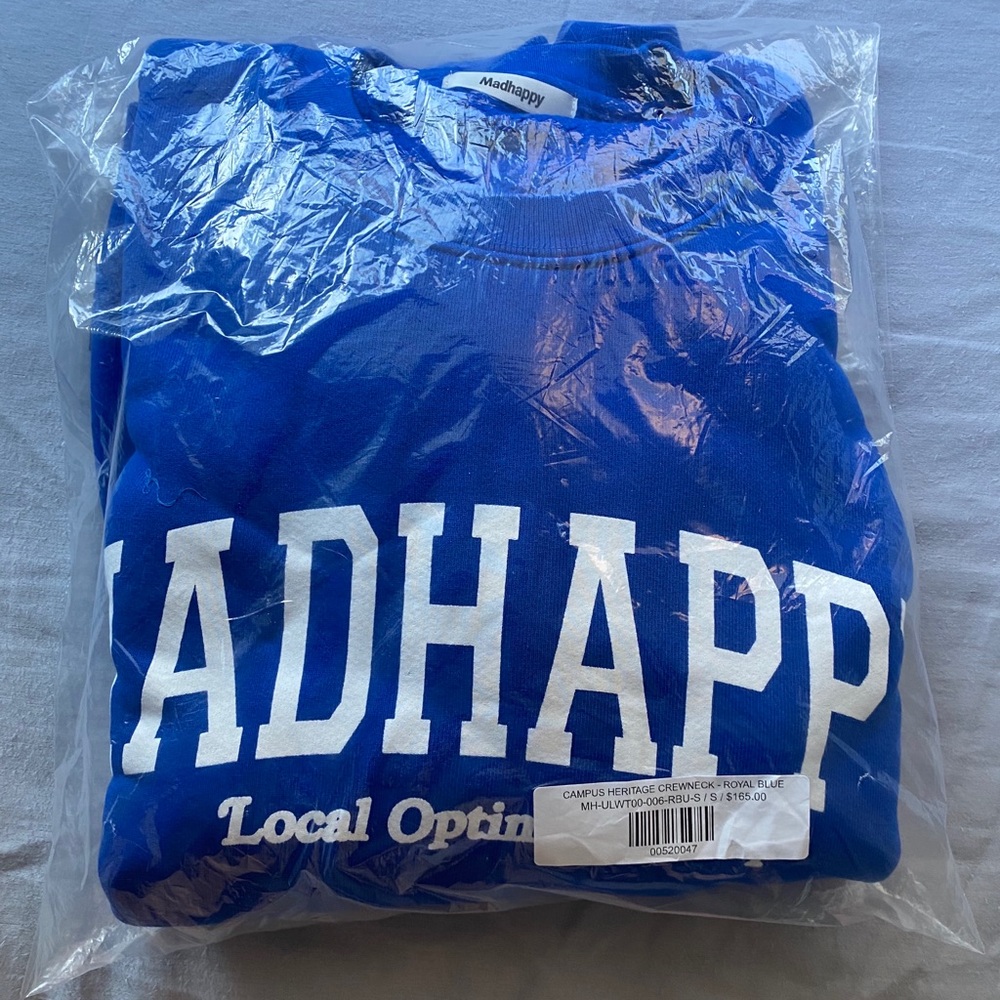 Madhappy Campus Heritage Crewneck in Royal…